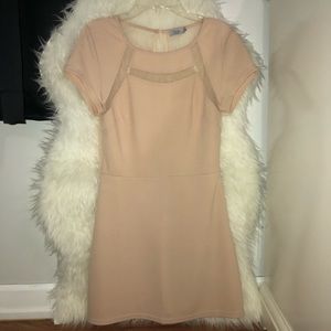 Beige Mesh Dress